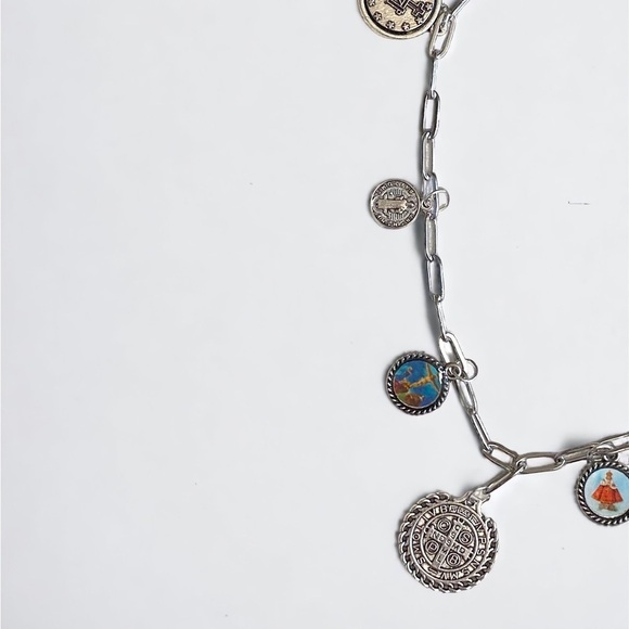 Medallion Religious Charm Necklace - Picture 6 of 8